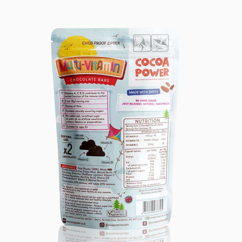 Cocoa Power Kids Multivitamin Chocolate – Delicious Vitamins A, C & D for Immune Support MVC1690 Cocoa Power Chocolate